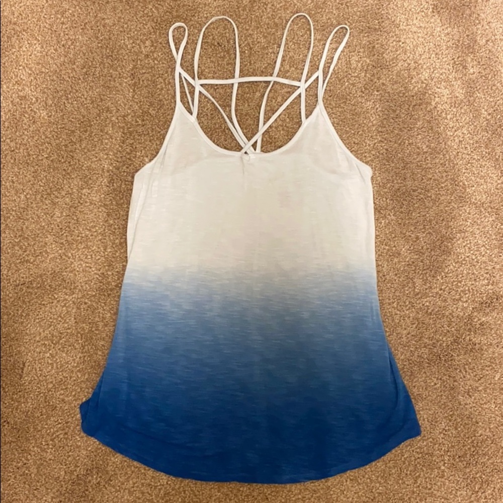 American Eagle Blue ombré tank